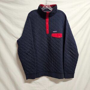 Patagonia Men's Organic Cotton Quilt Snap T Pullover Size XL Blue
